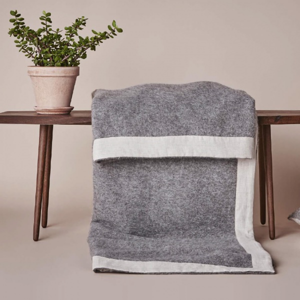 keten heb vertrouwen voordeel wollen deken grijs - 220x240 cm